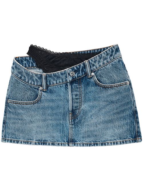 Blue cotton denim skirt ALEXANDER WANG | 4DC1255614473